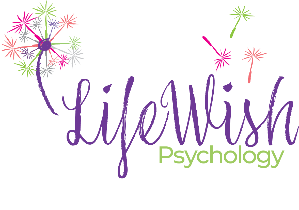 Lifewish Logo 2023 - Full colour 300 Linda Clifton providing online video psychotherapy at LifeWish Psychology